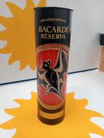 Fleshouder koker Bacardi Reserva in metaal, Ophalen of Verzenden, Gebruikt, Reclamebord