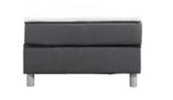 Lit BoxSpring Alta, Gris, 140 cm, Enlèvement, Utilisé