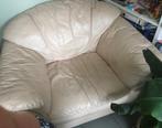 Draaibare Leren Fauteuil, Ophalen, Zo goed als nieuw, Leer