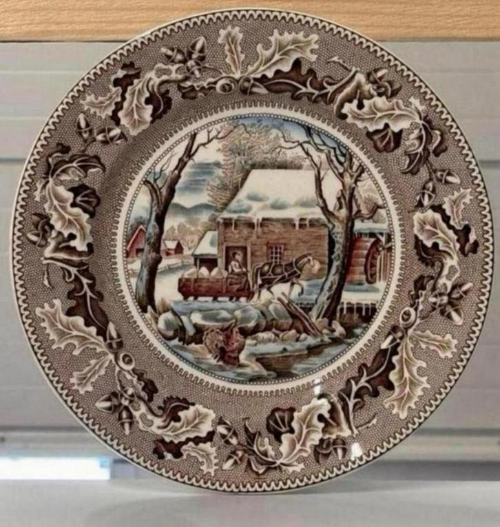 Johnson Brothers Historic America Thanksgiving FROZEN Bord, Antiek en Kunst, Antiek | Servies los, Ophalen of Verzenden