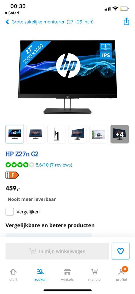Monitor HP Z27n G2 – Zo goed als nieuw, Computers en Software, Monitoren, Zo goed als nieuw, DisplayPort, IPS, Ophalen