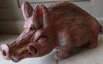 André De Smedt "everzwijn" sculptuur in terracotta, Ophalen