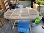 Terrastafel teak royal arrow gereserveerd, Huis en Inrichting, Tafels | Eettafels, Ophalen, Gebruikt, Ovaal, Teakhout