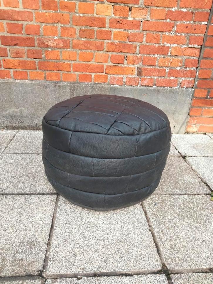 Vintage patchwork poef, Huis en Inrichting, Zetels | Voetbanken en poefs, Gebruikt, Ophalen of Verzenden