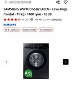 Machine a laver samsung 11kg ecobubble, Electroménager, Enlèvement, Comme neuf