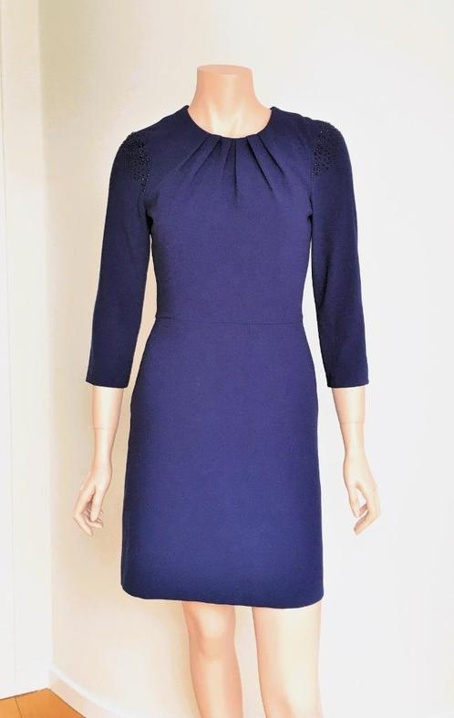 PEDRO DEL HIERRO prachtig kleed  versiering op mouwen - 36, Kleding | Dames, Jurken, Zo goed als nieuw, Maat 36 (S), Blauw, Knielengte