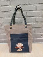Bruin zwarte handtas met logo ukutula. Handgemaakt, Ophalen of Verzenden, Nieuw, Bruin, Handtas