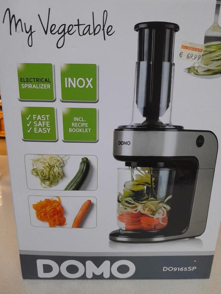 Groenten spiraalsnijder NIEUW Domo DO9165SP, Elektronische apparatuur, Keukenmixers, Nieuw, Minder dan 1 liter, 1 snelheid, Vaatwasserbestendig