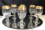 Kristal Glazen 24K Goud rand Gravures Antiek✨😍🍷💑🎁🤗👌, Antiek en Kunst, Antiek | Glaswerk en Kristal, Ophalen of Verzenden