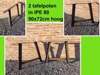 2 nieuwe tafelpoten in IPE 80/46mm - 90x72cm hoog - eettafel, Ophalen, Tafelpoot, 50 tot 100 cm, Metaal