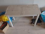houten schoolbankje, Ophalen