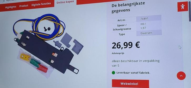 marklin 74491 wisselaandrijving - nieuw in ovp, Hobby en Vrije tijd, Modeltreinen | H0, Nieuw, Rails, Wisselstroom, Märklin, Ophalen of Verzenden