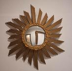 Miroir soleil en bois de 70cm avec verre convexe 1960, Ophalen, Zo goed als nieuw