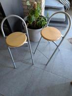 2 vouwstoelen., Huis en Inrichting, Stoelen, Ophalen, Gebruikt, Twee, Bruin