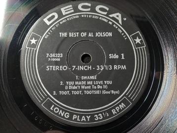 Al jolson The Best Of Al Jolson '7 inch 33.1/3 beschikbaar voor biedingen