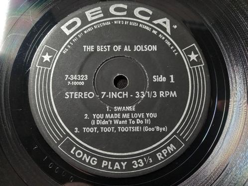 Al jolson The Best Of Al Jolson '7 inch 33.1/3, Cd's en Dvd's, Vinyl Singles, Gebruikt, Single, Jazz en Blues, 7 inch, Ophalen of Verzenden