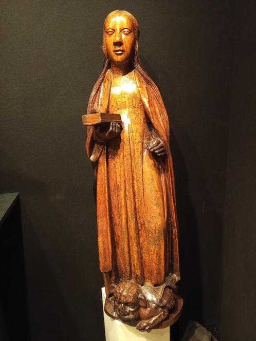 H. Dymphna heiligenbeeld circa 1500, Antiek en Kunst, Antiek | Religieuze voorwerpen, Ophalen