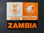 Reclamesticker  hotel  Intercontinentaal Zambia Africa, Verzenden, Overige typen