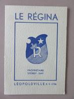 1953 Hotel kaart pasje Le Régina Léopoldsville Congo Belge, Verzamelen, Verzenden, Buitenland, Zo goed als nieuw, 1940 tot 1960