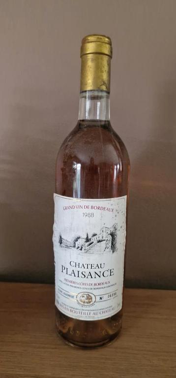 Fles wijn Château Plaisance 1988. Blanc Liquoreux.  beschikbaar voor biedingen
