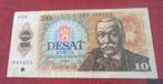 bankbiljet - Tsjechoslowakije - 10 korun 1986, Postzegels en Munten, Ophalen of Verzenden, Overige landen, Los biljet