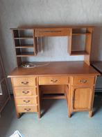 Massief eiken bureau, Huis en Inrichting, Ophalen, Zo goed als nieuw, Bureau