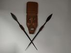 Masque et lances en bois, Antiquités & Art, Art | Art non-occidental, Enlèvement ou Envoi