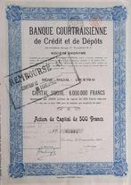 Banque Courtraisienne de Crédit et de Dépôts -  1924, Ophalen of Verzenden, 1920 tot 1950, Aandeel