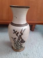 vaas met ingelegd bloemmotief, Moins de 50 cm, Enlèvement ou Envoi, Autres couleurs, Utilisé