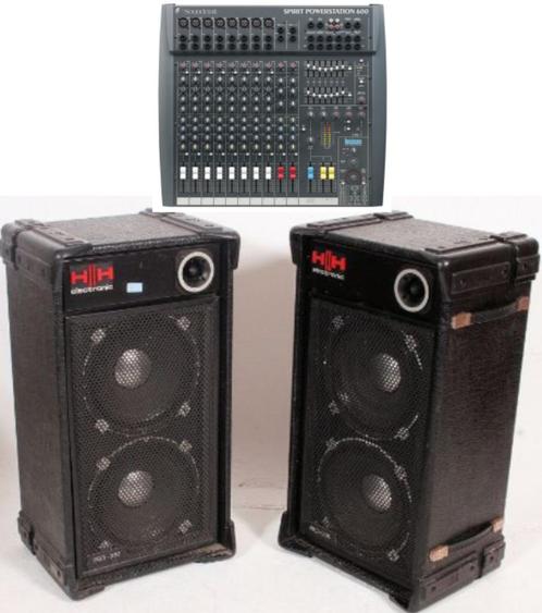 Soundcraft Powerstation 600 + HH 200 PRO klankkasten 1 paar, Muziek en Instrumenten, Versterkers | Keyboard, Monitor en PA, Gebruikt