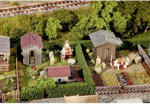 Faller | modelbouw | tuinwerk + hut | diorama | Nieuw, Hobby en Vrije tijd, Modelbouw | Figuren en Diorama's, Nieuw, Diorama, Verzenden