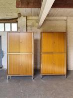 Vintage Kast met Schuifdeuren, Ophalen, Overige materialen, 50 tot 100 cm, 150 tot 200 cm