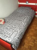 lit en bois rouge 1 personne, Ophalen, Gebruikt, 90 cm, Eenpersoons