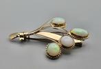 Gouden Vintage broche met opaal. 2024/49, Handtassen en Accessoires, Antieke sieraden, Ophalen of Verzenden, Goud, Broche, Met edelsteen