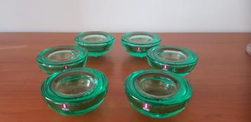 Zes nieuwe volle telichthouders van het merk iittala made in beschikbaar voor biedingen