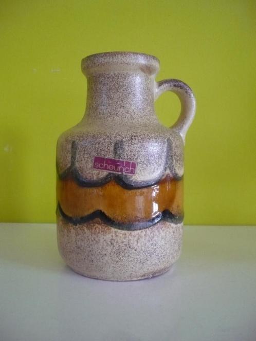 mooie vintage seventies vaas Scheurich West-Germany, Antiquités & Art, Antiquités | Vases, Enlèvement ou Envoi