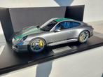 Porsche 911 R Minichamps Big Scale 1:8 Silver/green, 1:5 t/m 1:8, Zo goed als nieuw, Auto, Ophalen
