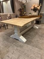 Landelijke eet tafel en salon tafel, Maison & Meubles, Tables | Tables à manger, Enlèvement, Comme neuf