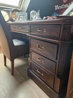 Engels Chesterfield bureau mahoniehout!, Huis en Inrichting, Bureaus, Ophalen, Zo goed als nieuw, Bureau
