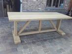 Massief eiken tafel old style, Huis en Inrichting, Tafels | Eettafels, Ophalen, Eikenhout, 200 cm of meer, 50 tot 100 cm