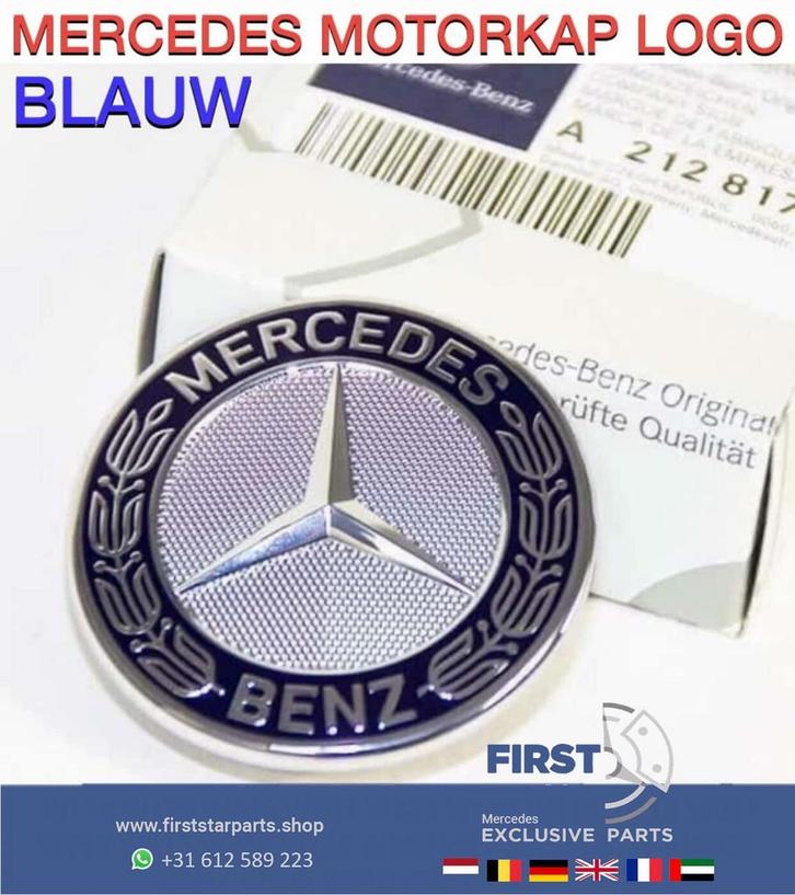 MOTORKAP LOGO EMBLEEM A B C CLA CLS E GLA GLC GLE GLS G S Kl, Auto-onderdelen, Carrosserie, Mercedes-Benz, Gebruikt, Ophalen of Verzenden