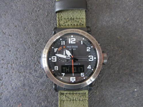 Montre CASIO PROTREK 6600YB-3ER, Handtassen en Accessoires, Horloges | Heren, Zo goed als nieuw, Polshorloge, Casio, Overige materialen