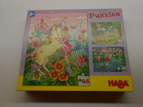 HABA - meisjespuzzel 3 x 48 stukken compleet + 5 jaar, Kinderen en Baby's, Speelgoed | Kinderpuzzels, Gebruikt, 4 tot 6 jaar, 10 tot 50 stukjes