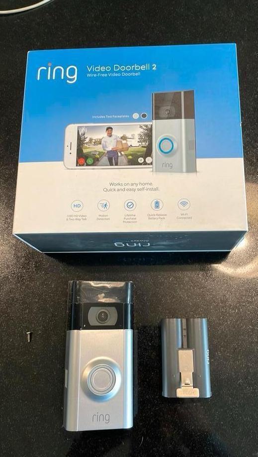 Ring video deurbel 2 incl ring chime, Huis en Inrichting, Deurbellen, Gebruikt, Draadloos, Bewegingsdetectiesensor, Ophalen of Verzenden