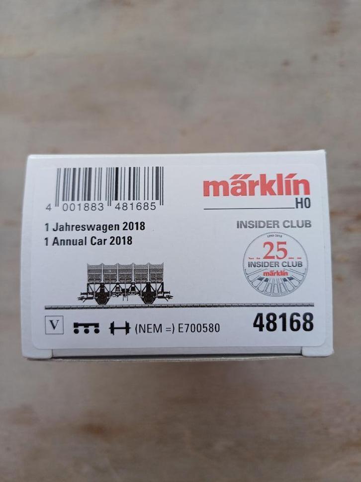 Marklin 48168 Insider wagon 2018, Hobby en Vrije tijd, Modeltreinen | H0, Nieuw, Wagon, Wisselstroom, Märklin, Ophalen of Verzenden