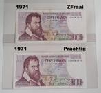 2 x 100 frank Lombard - 1971 - ZFaai /Pr, Postzegels en Munten, Bankbiljetten | België, Verzenden, Los biljet