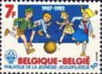 Postzegel Belgie 75 Jaar van de Scoutsbeweging Jaar 1982, Kinderen, Ophalen of Verzenden, Orginele gom, Postfris