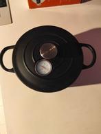 herman de blijker gietijzeren pan met thermometer, Ophalen, Nieuw, Gietijzer, Koekenpan of Braadpan