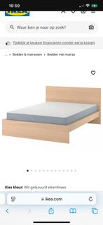 Bed Malm ikea 140x200 met matras+ nachtkastje, Enlèvement, Comme neuf