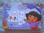 Dora rekenpuzzel 24 stukjes, 10 tot 50 stukjes, 4 tot 6 jaar, Ophalen of Verzenden, Zo goed als nieuw